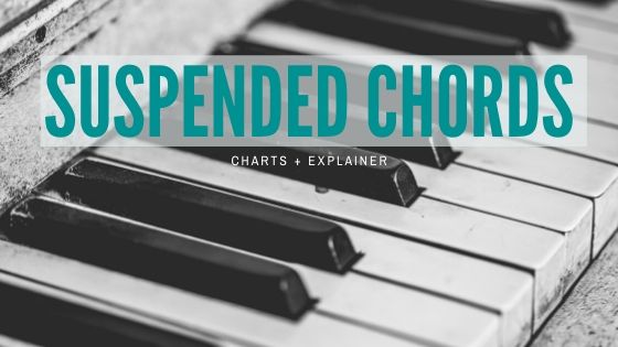 Suspended chords on piano explained with all suspended chords, theory and a piano chord chart.