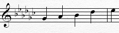 G Flat Pentatonic Scale