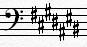 Key Signatures Bass Clef C#