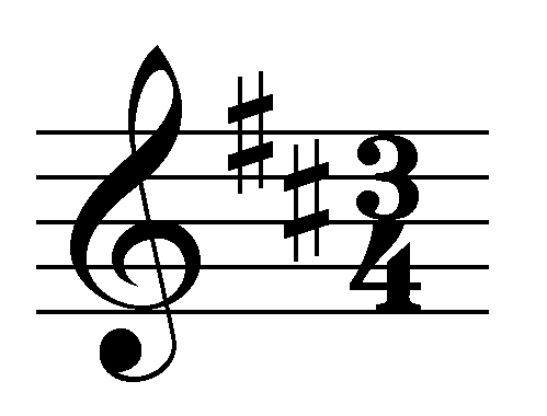 Where the time signature goes.