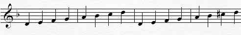 D Minor Scale