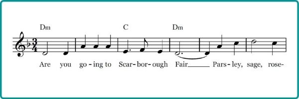 Lead Sheet Example with Melody and Chords