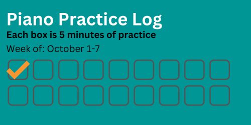 Piano Practice Log Example