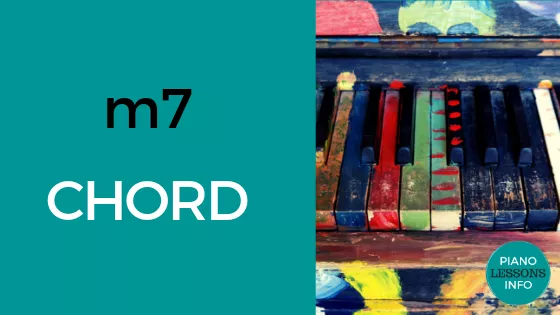 What the m7 chord means, how it's formed, how to write it and how to play it on piano. Also known as the minor seven chord.