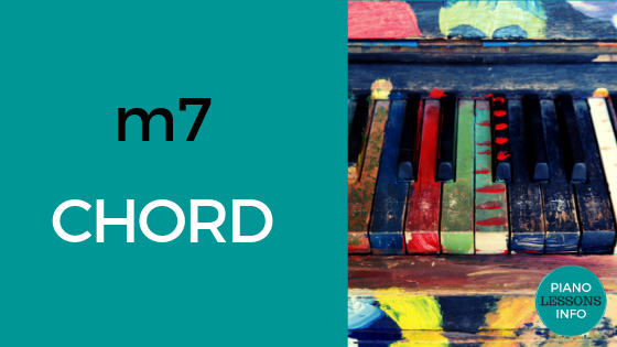 What the m7 chord means, how it's formed, how to write it and how to play it on piano. Also known as the minor seven chord.